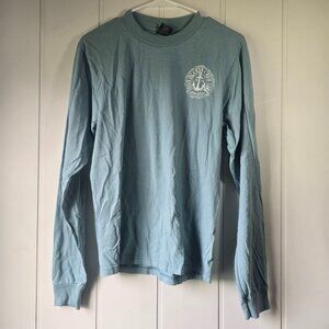 Size SM 1000 Islands Long‎ Sleeve Tee Light Teal Blue Vacation and Travel Tee
